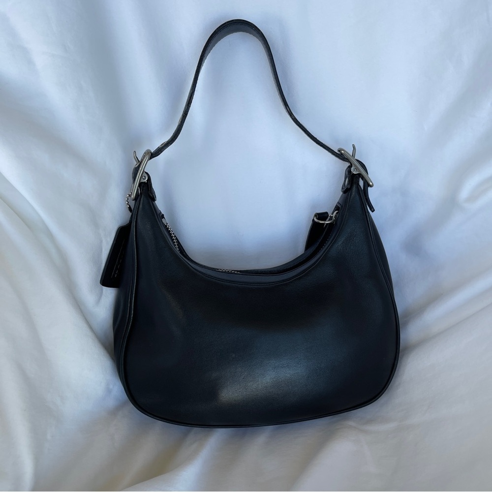 SOLD 🔴 Coach bag zoe 9593 black leather bag vintage RARE shoulder bag - Picture 6 of 17